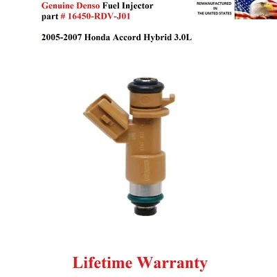 Оригинальные топливные форсунки Denso Singe для 2005–2007 Honda Accord Hybrid 3,0 л - Изображение 1 из 4
