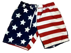 Kanu Surf Monaco American Flag Swim Trunks Men Size XXL Red White Blue Patriotic - Picture 1 of 10