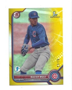 NAZIER MULE 2022 Bowman Draft 1st Edition GOLD FOIL 1st Bowman H689