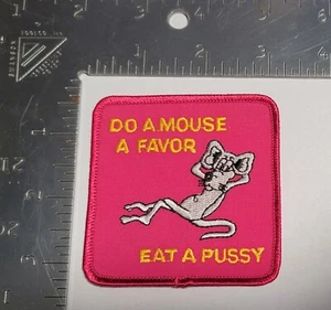 "Chaleco de motociclista mordaza regalo parche sandía azúcar" para mouse gata gato divertido sandía - Imagen 1 de 2