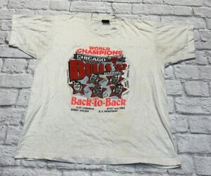 Vintage 1992 Chicago Bulls Champions Back To Back Championship Shirt XL 90s