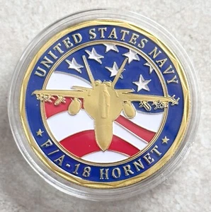 F/A-18 Hornet Challenge Coin USN US NAVY - Picture 1 of 3