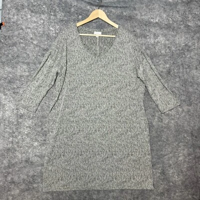 Vestido Pure Jill para mujer grande gris negro mezcla de lino cambio elástico jaspeado Foto 1 de 4