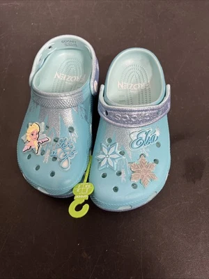 Zueco Clásico Crocs Disney Frozen Elsa 210235-90H Talla J2 Nuevo Sin Etiquetas Sin Caja Foto 1 de 4