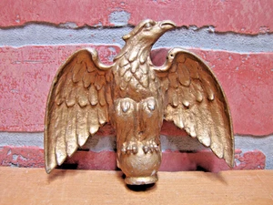 EAGLE SPREAD WINGED DETAILED VINTAGE METAL FINIAL TOPPER HARDWARE ELEMENT - Picture 1 of 12