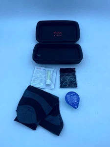 TUMI for Delta Navy Blue Amenity Kit Travel Case Zippered Pouch - No Blindfold - Picture 1 of 3