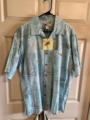 Joe Marlin Men’s Button Down Hawaiian Shirt Floral Luxury Tropical Size XL - Image 1 of 4