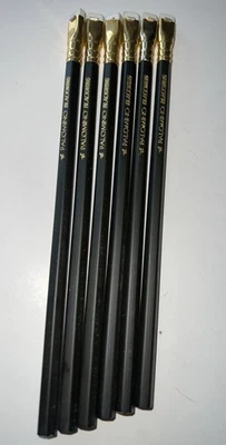 6 Lápiz Palomino Ala Negra Caballo Retirado Logo Blanco Borrador Sin Caja Foto 1 de 3