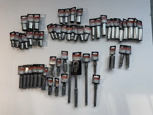 Crescent NOS 1/2” Drive Ratchet Sockets Extension Adaptors Swivel 55pc Lot - Picture 1 of 5