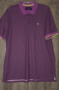 Penguin by Munsingwear lila feuchtigkeitsableitend geometrisches Muster Polo Herren XL - Bild 1 von 9