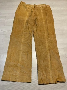 Haband of Paterson Corduroy Trousers Mens W44 Tan Jumbo Cords Wide Leg Loose Fit - Picture 1 of 12