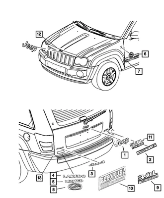 Jeep Wrangler 2007-18 cromo capó placa de identificación OEM 55157088AC Foto 1 de 4