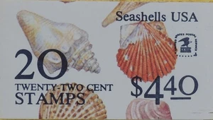 MINT UNUSED UNITED STATE STAMPS MINT BOOKLET OF 20 SEASHELL STAMPS - Picture 1 of 2
