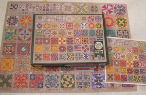 Rompecabezas 50 BLOQUES DE COLCHA ESTADOS 1000 PIEZAS COBBLE HILL 100% COMPLETO B-3 - Imagen 1 de 6