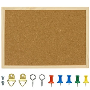17.7 X 13.3 Inch Cork Board Bulletin Board, Wall-Mounted Presentation, Messag... - Picture 1 of 7