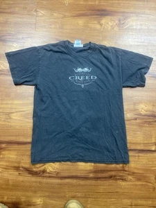 VTG Creed T-Shirt Men Sz M Band Rock World Tour 2002/03 Y2K Faded Double Sided - Picture 1 of 10