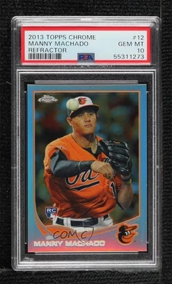 2013 Topps cromo refractor Manny Machado #12 PSA 10 GEM MT novato radiocontrol Foto 1 de 2