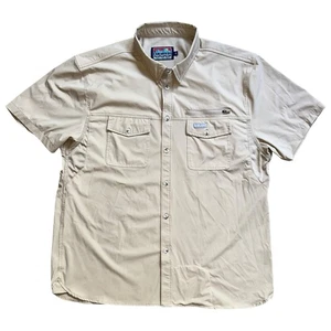 Burlebo Short Sleeve Vented Shirt Mens Sz XL Stretch Button Up Front - Picture 1 of 9