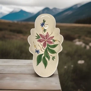 Floral Dish Tray 16” Hand Painted By Pottery Guild Of America Vintage Ceramic - Picture 1 of 7