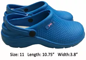 Medical Nursing Womens Ultralite Clogs W/Heel Strap Light Shoes Royal Blue 11 - Picture 1 of 1