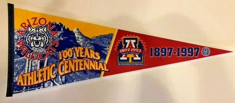 ARIZONA IUNIVERSITY WILDCATS NCAA COLLEGE VINTAGE PENNANT MINT/NEW Cover