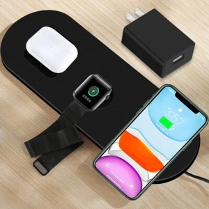 Wireless Charger Pad + Power Adapter for Samsung Galaxy S22 Ultra SM-S908U Phone - Picture 1 of 1