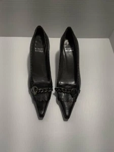 Stuart Weitzman Black Tassle Shoe 5 1/2 M - Picture 1 of 5