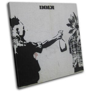 Graffiti Pop Dolk Banksy Street SINGLE CANVAS WALL ART Picture Print