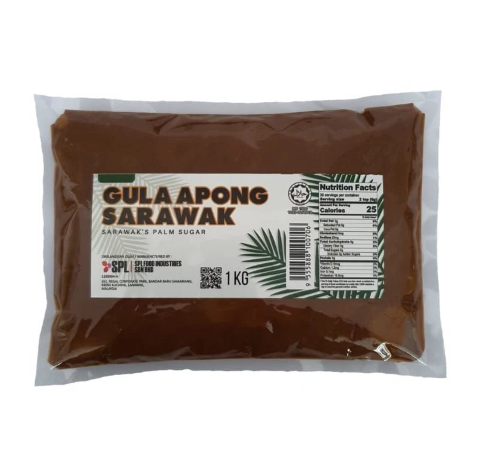 Sarawak Palm Sugar Gula Apong Sarawak 1kg For Baking/Sweetener/Cooking Low G.I - Image 1 of 1