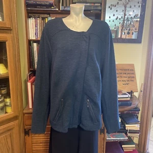 Womens Plus size Torrid size 4 blue zipper jacket STUNNING - Picture 1 of 10