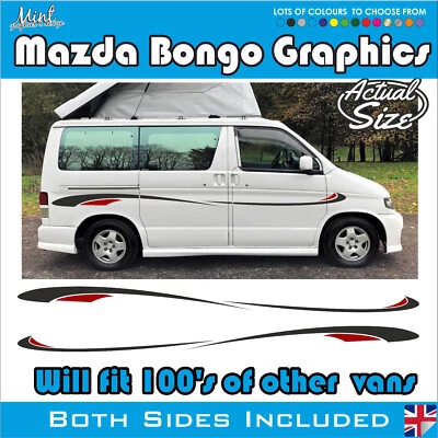 MAZDA BONGO Camper Side friendee Stripe Decals Stickers Van Graphics NO P&P 047 - Image 1 of 3
