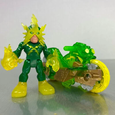 Playskool Marvel Super Hero Adventures ELECTRO & MOTO figuras ciclo corredor Foto 1 de 4
