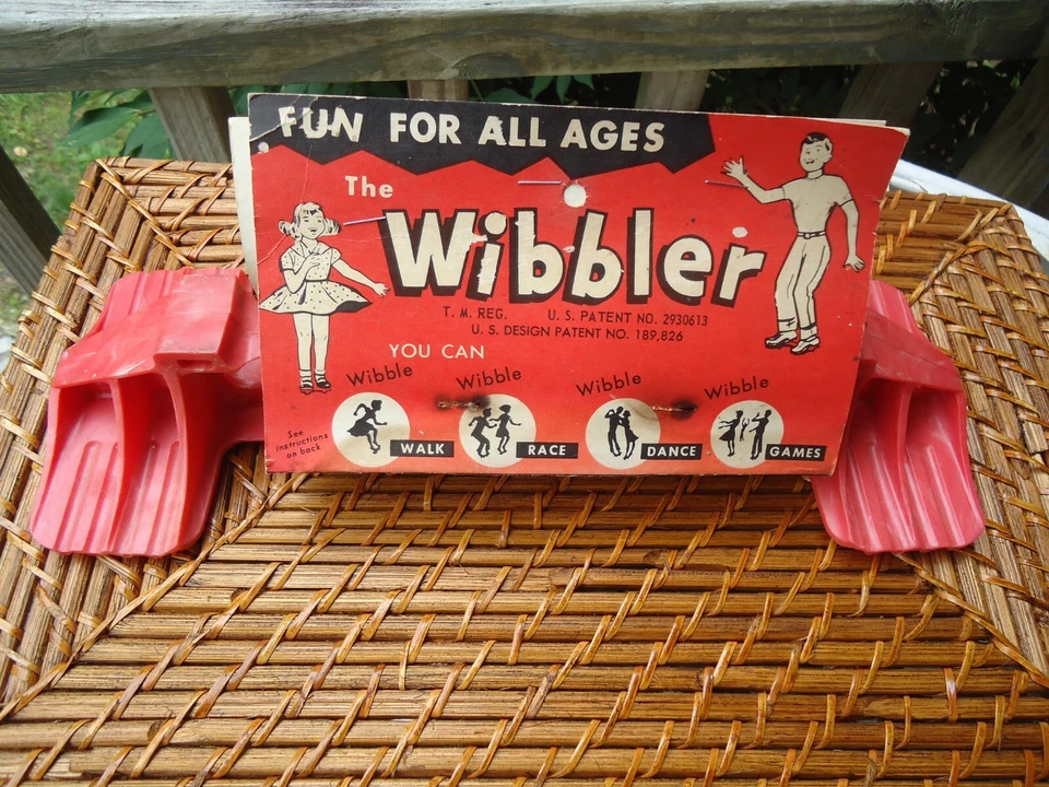 VTG The Wibble Red Balancing Skill Walk Race Dance Game Graphic Art Red Black - Image 1 of 4