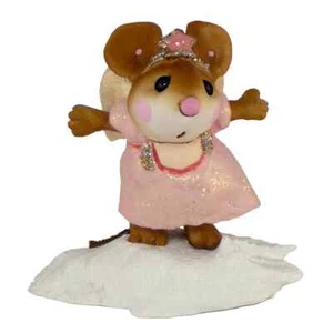 Wee Forest Folk FIRST FLIGHT, WFF# M-327, Angel Mouse, PINK, Retired - Picture 1 of 1