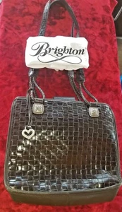 Bolso de mano vintage genuino de cuero negro para mujer de la colección Brighton - Imagen 1 de 7