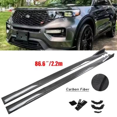 For Ford Explorer 86.6" Carbon Style+Side Skirts+Rocker Panel Lip - Image 1 of 4