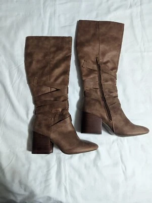 Botas de imitación de cuero hasta la rodilla Report Thora talla 6,5 Foto 1 de 4