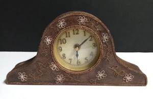 Juwel verziert Harz Quarz dekorativer Kamin Schreibtisch Tisch 10" mit Uhr *funktioniert* - Bild 1 von 7