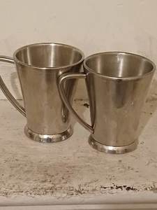 2x Stainless Steel Mugs No 2 Quality Made Cups  - Picture 1 of 10