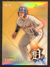 2021 Spencer Torkelson Bowman Sterling Prospects Gold Refractors #BSP-19 6/50