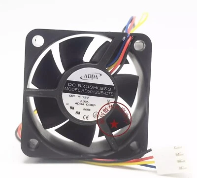 ADDA AD5012UB-C7B 5020 DC12V 0.30A 5CM 4-Pin Silent Cooling Fan - Image 1 of 4