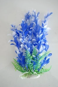 Aquarium Plants Approx 25 cms High Blue White Suitable for all Aquariums - Picture 1 of 2