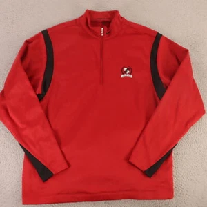 Chaqueta Nike Para Hombres L Roja Calce Térmico 1/4 Cremallera Cuello Simulado Leyendas Golf Forrada de Vellón - Imagen 1 de 8