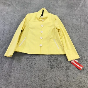NINA MCLEMORE Jacket Womens Medium Button Front Blazer Check Swing Coat $795 - Picture 1 of 10