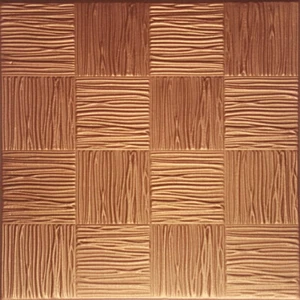 Deckenfliesen zum Aufkleben 20" x 20" Dekorativ, Styropor, Kubismus Kupfermetallic - Bild 1 von 4