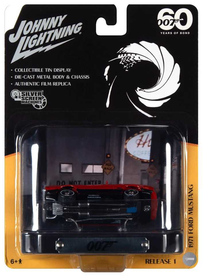Johnny Lightning James Bond 007 Diamonds Are Forever 1971 Ford Mustang 1:64 Car - Image 1 of 4