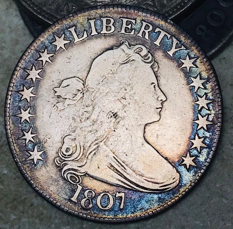 1807 Draped Bust Half Dollar 50C Ungraded Choice US Silver Coin CC17755 Cover