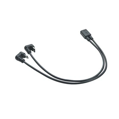 Micro USB Female to Micro + USB 3.1 C Male U Shaped Angle Adapter Splitter Cable - Image 1 of 4