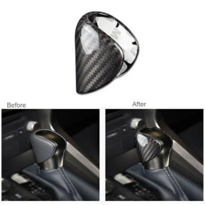 Cubierta de perilla de cambio de marchas de fibra de carbono para Lexus IS250 IS350 ES300h NX RX GS RC Foto 1 de 4
