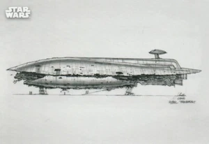 Star Wars Black White Empire Strikes Back 2019 arte conceptual CA-8 inserto - Imagen 1 de 1